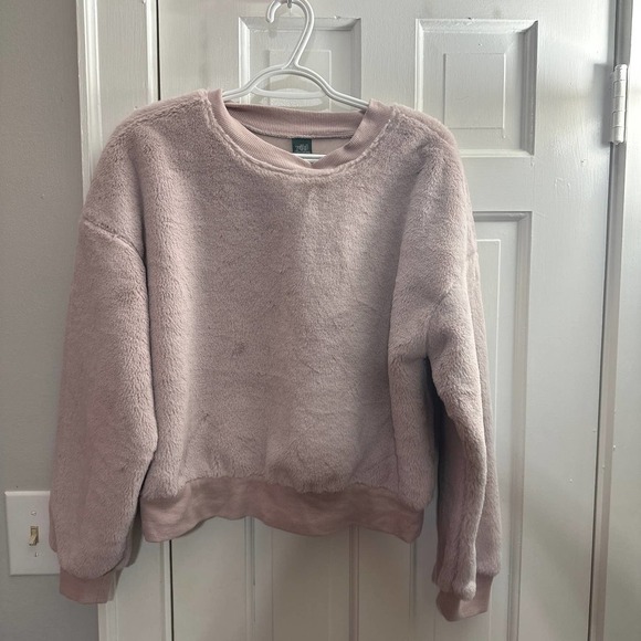 Wild fable faux fur cropped sweatshirt - Picture 1 of 3